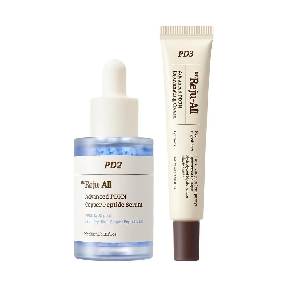Dr.Reju-All Suero de Péptido de Cobre PDRN y Crema Rejuvenecedora PDRN para Elasticidad y Cuidado de la Piel