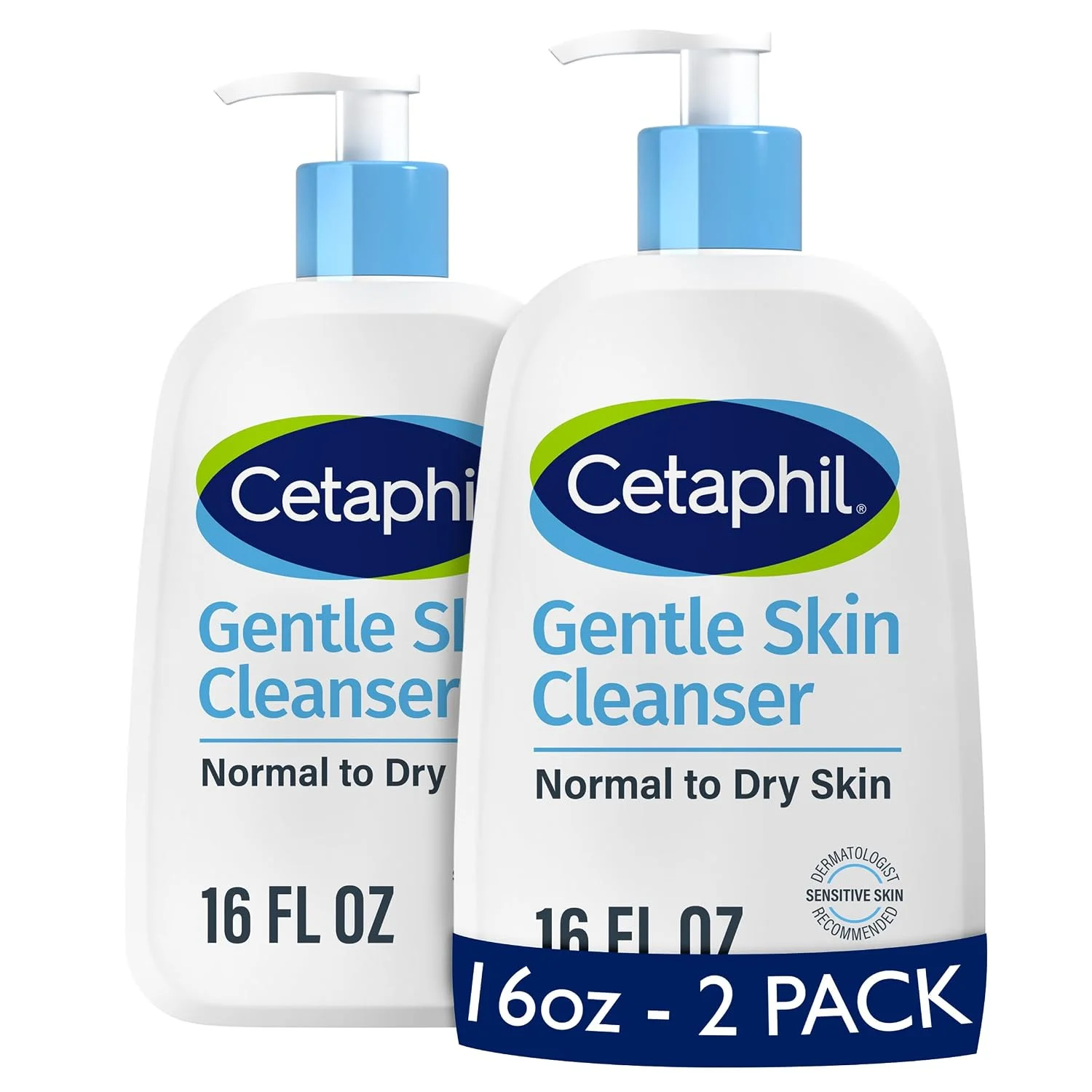 Limpiador Facial Cetaphil Gentle Cleanser Piel Sensible 16oz Pack 2 Unidades