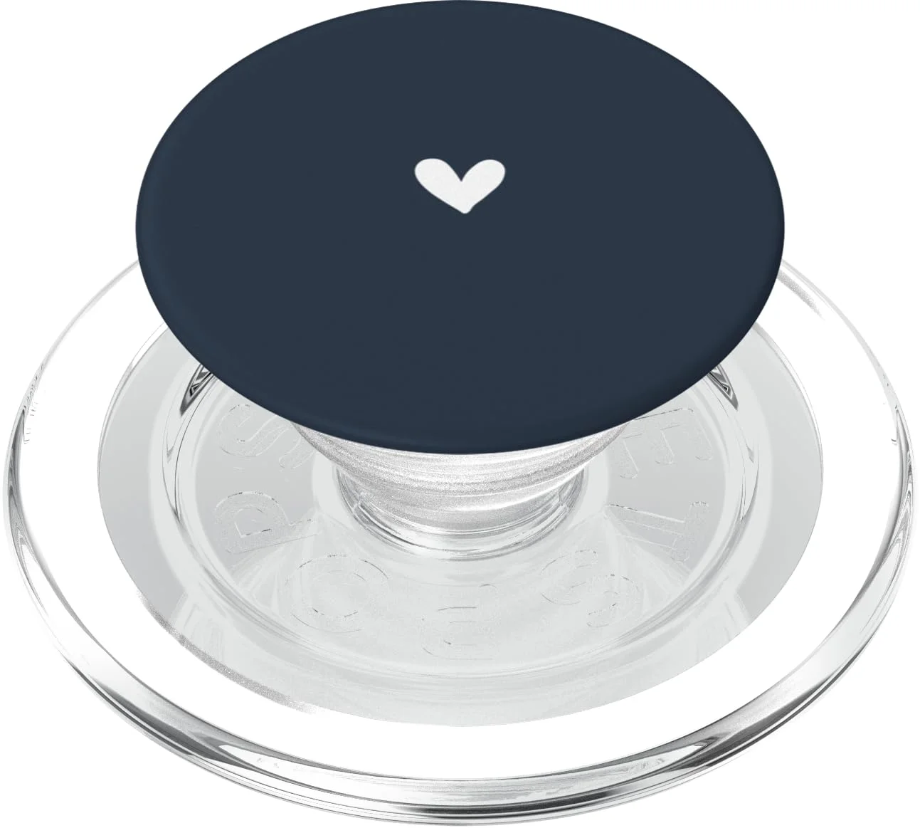 PopSocket PopGrip MagSafe azul marino con diseño corazón
