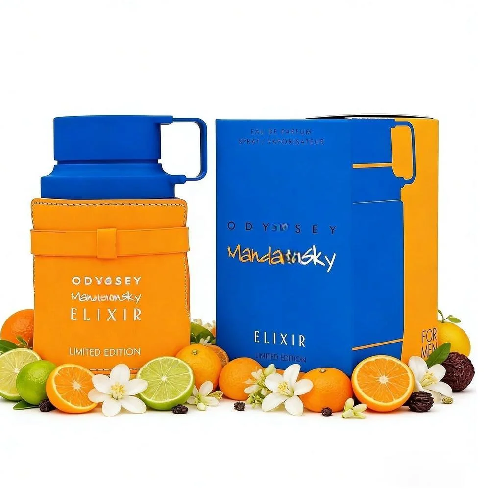 Odyssey Mandarin Sky Elixir Edición Limitada para Hombres - Espray EDP aroma madera de ámbar