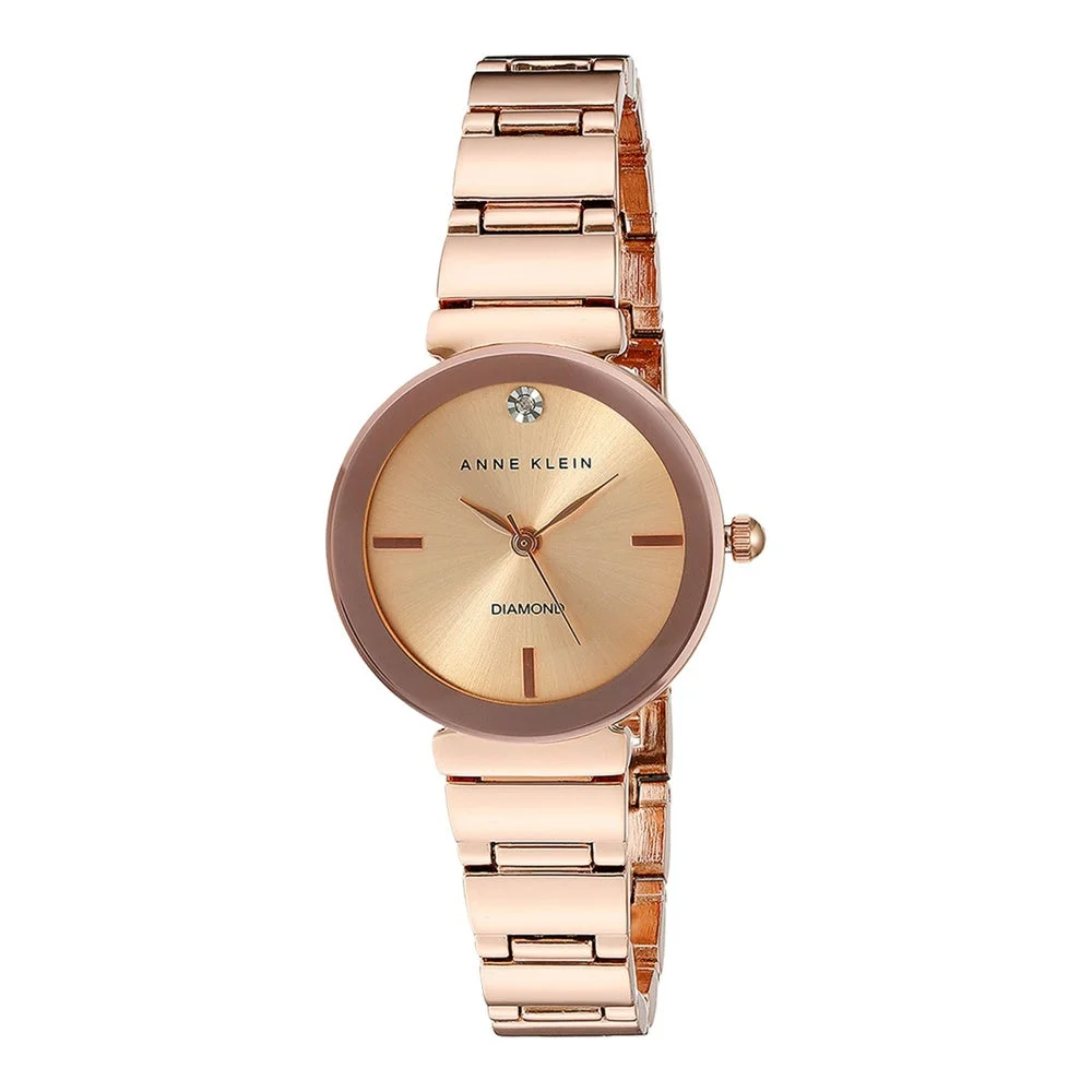 Reloj de pulsera Anne Klein para mujer con diamantes genuinos y pulsera