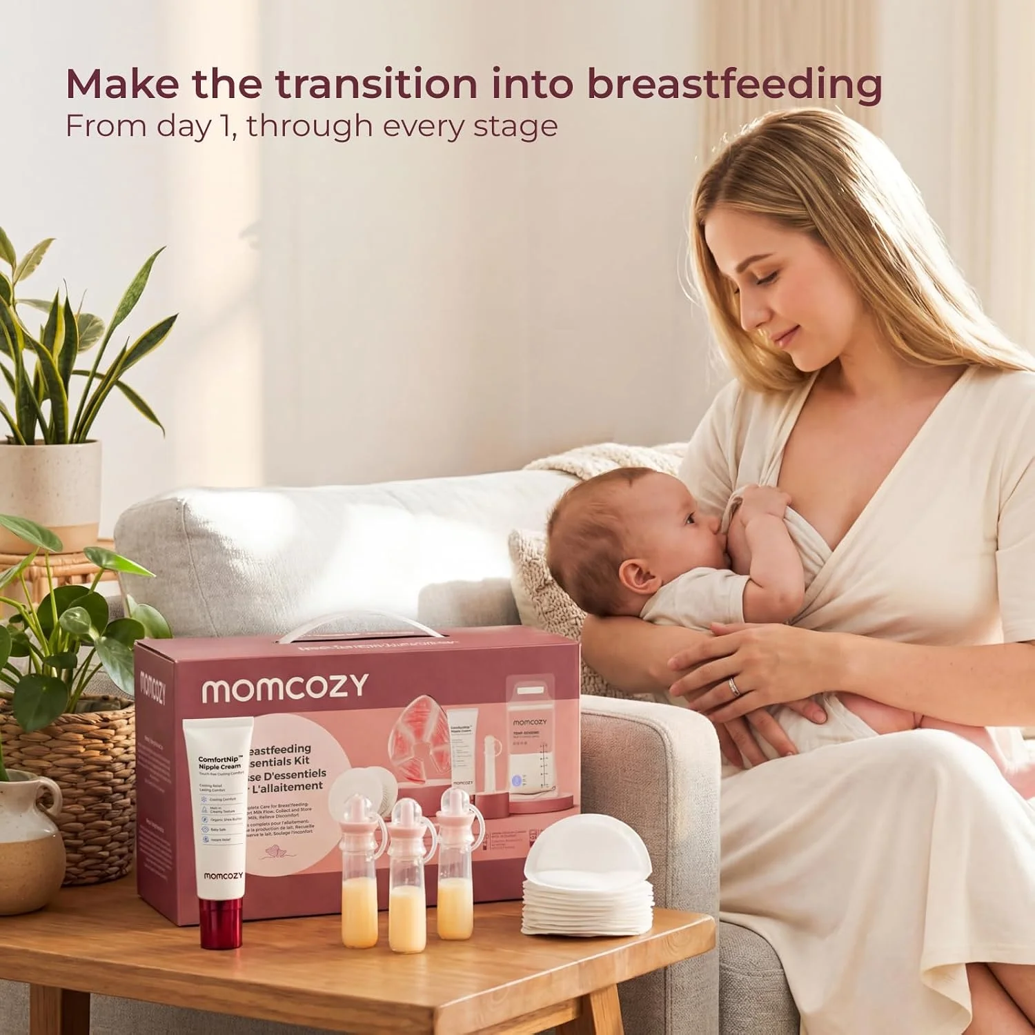 Momcozy Kit de Lactancia y Postparto 73 Piezas