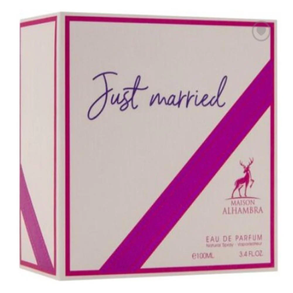 Lattafa Maison Alhambra Just Married, Eau de Parfum Spray con aroma floral amaderado para mujer