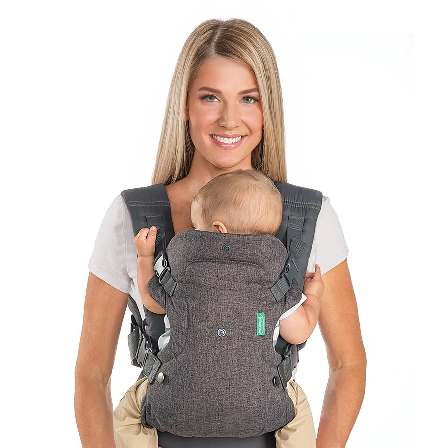 Infantino Flip 4 en 1 Portabebés Ergonómico Convertible Gris