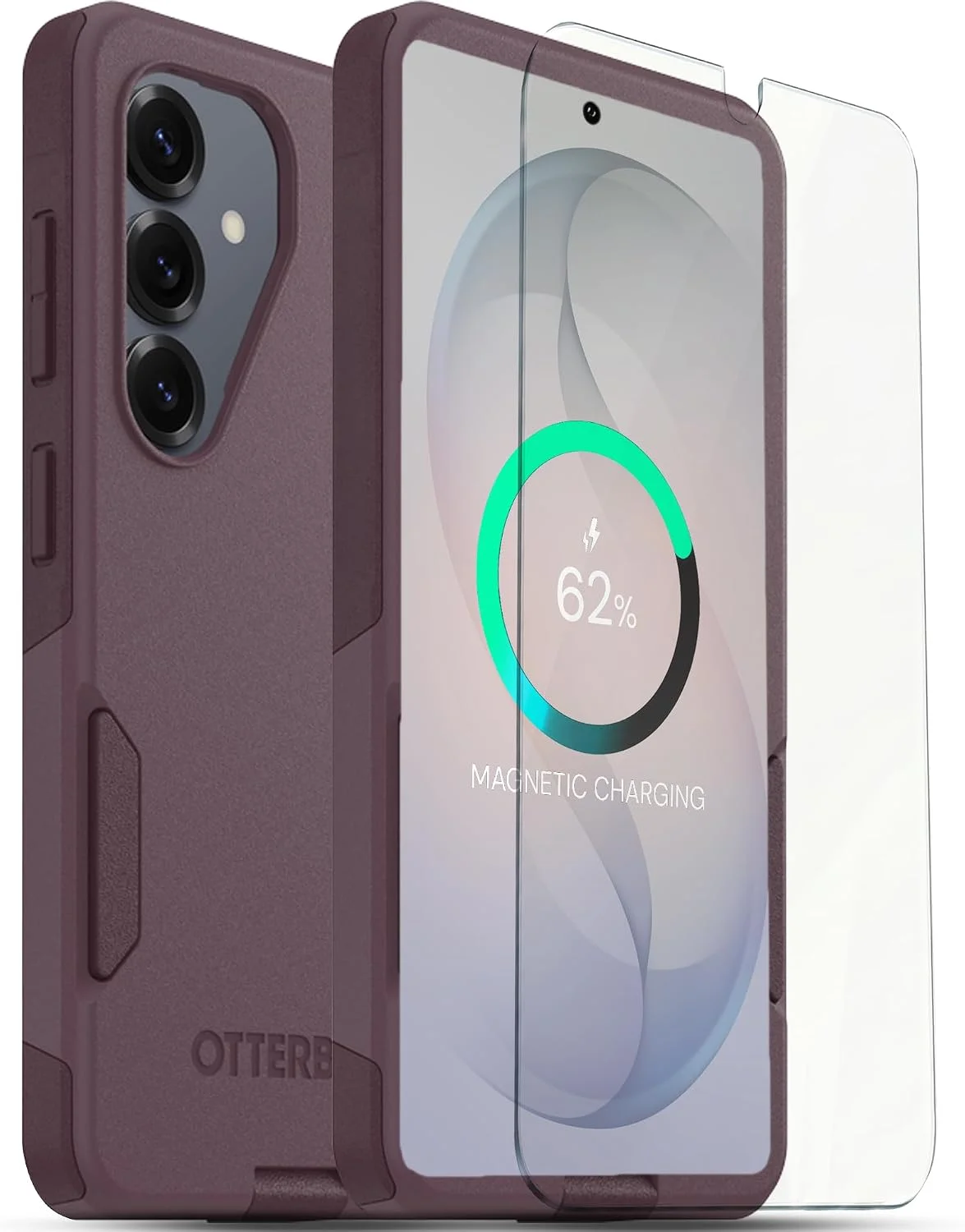 Funda OtterBox Commuter Series para Samsung Galaxy S26 con protector de pantalla, morado