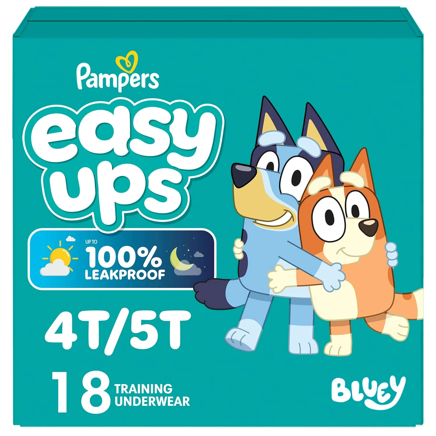 Pampers Easy Ups Bluey Calzoncitos de Entrenamiento Tallas 4 a 8 - Talla 6 (4T-5T) / 18