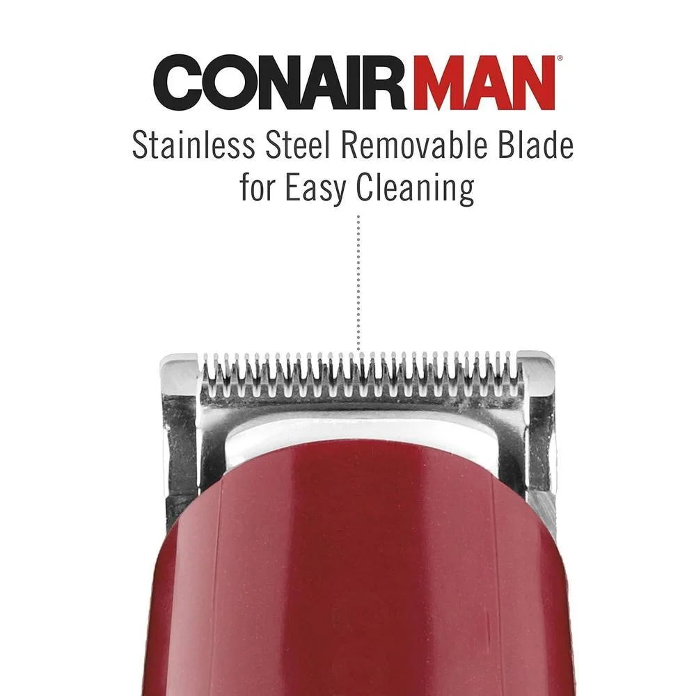 Recortadora eléctrica para barba y bigote de Conair con cuchilla de acero inoxidable y peine ajustable