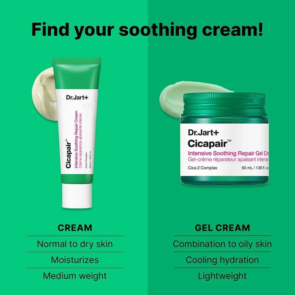 Hidratante Facial Dr.Jart+ Cicapair Para Piel Sensible Con Centella Asiática
