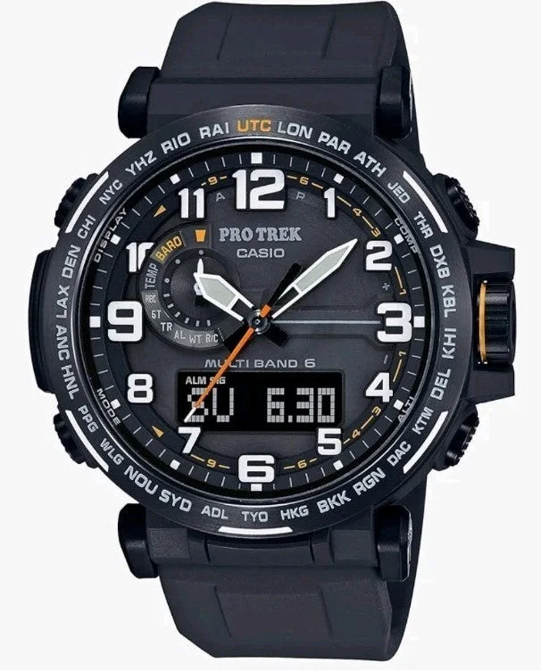 Casio Pro Trek PRW-6600Y Reloj Solar con Triple Sensor 51.5 mm Correa de Silicona Negra