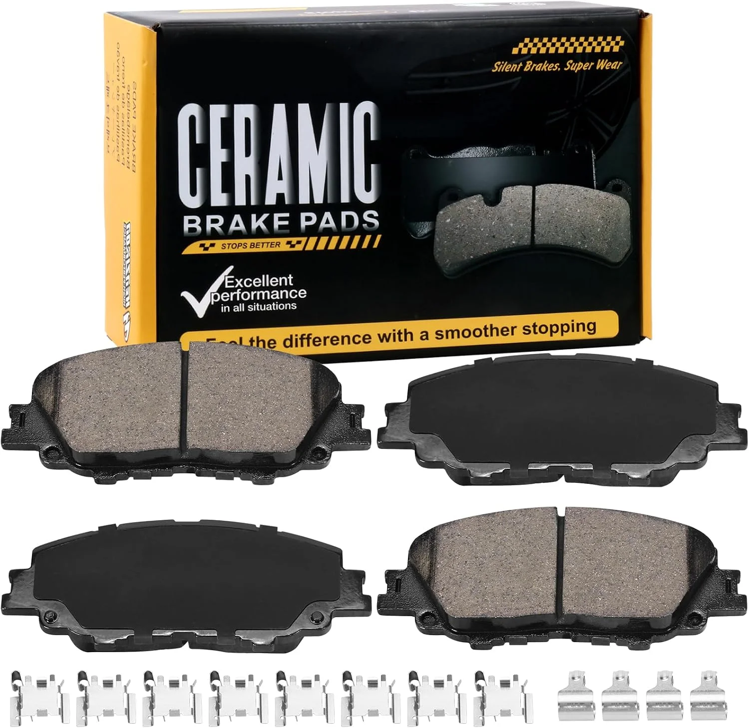 Pastillas de freno delantero cerámicas D2176 para Toyota Corolla 2019-2025, Prius 2023-2025 y Prius Prime 2020-2022