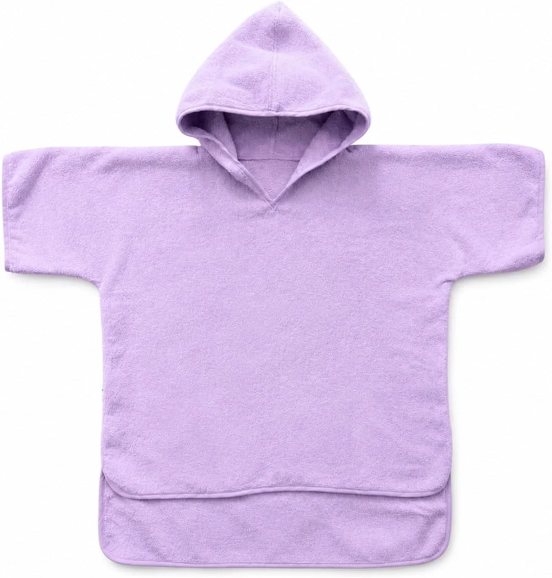 Odaaa Hooded Poncho Towel for Toddler Boy & Girl - 100% Soft Organic Cotton, Absorbent, Breathable, Lightweight. Ideal for Bath, Pool, Beach Size 2-3T (Soft Lilac, 2-3T)