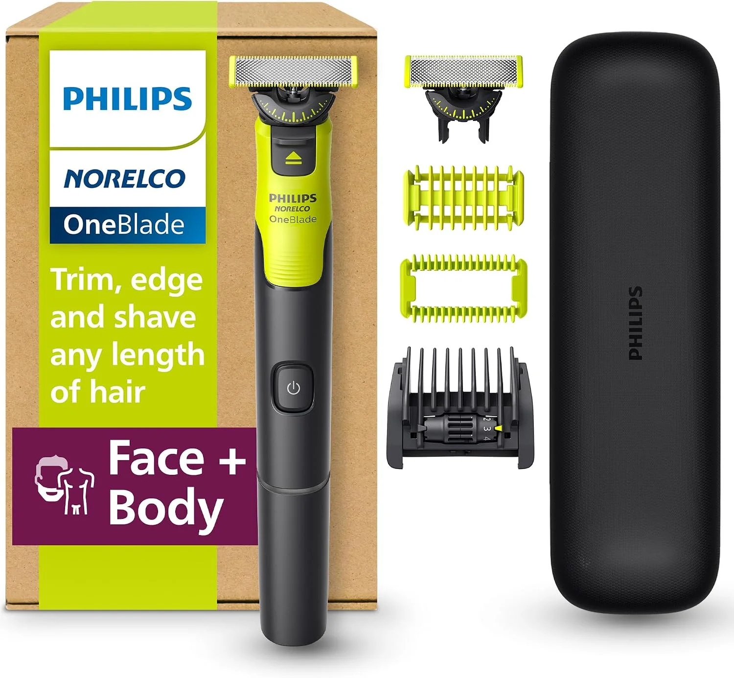 Afeitadora Philips Norelco OneBlade 360 Face + Body con Conectividad