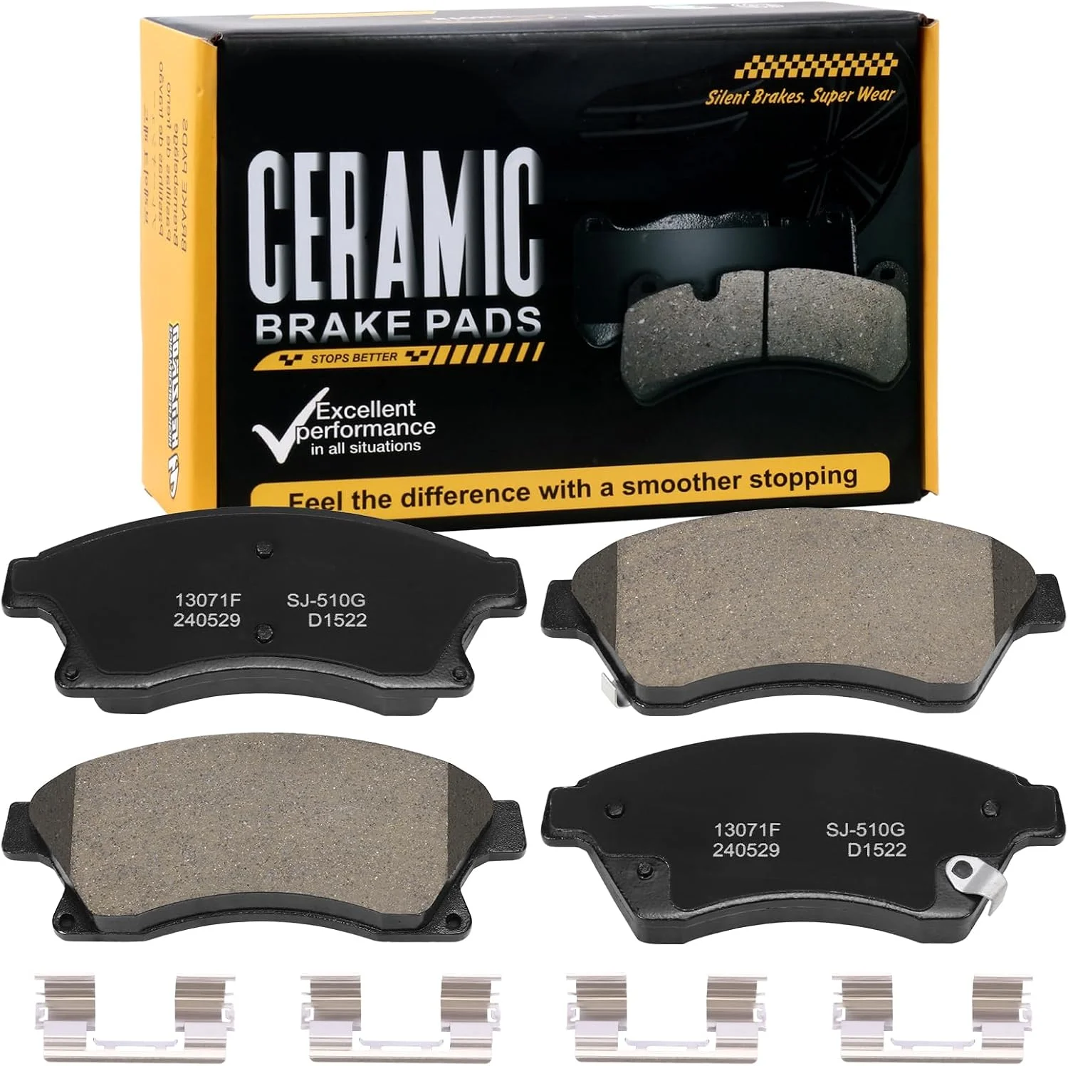 Pastillas de freno delantero cerámicas D1522 para Chevrolet Cruze 2011-2015 y Sonic 2012-2017