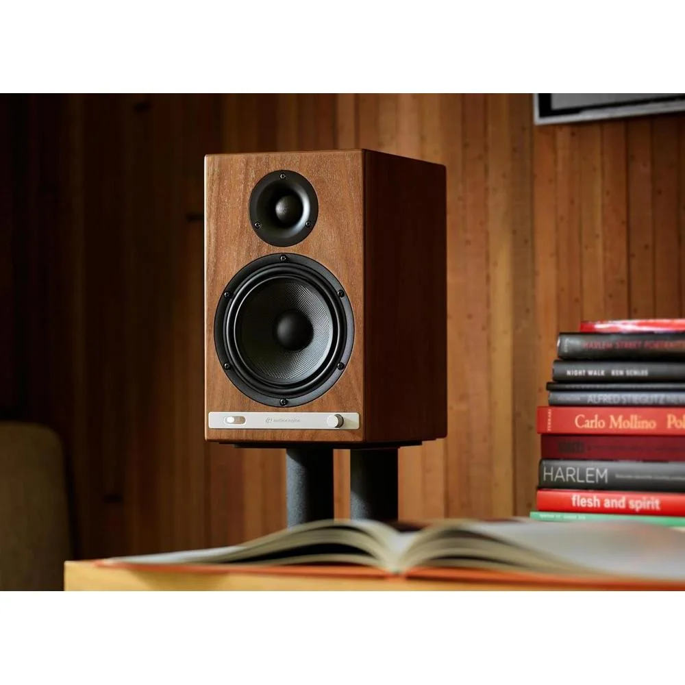 Altavoces de Estantería HD6 Premium con Bluetooth 5.0, AptX HD y DAC de 24 bits en Chapa de Madera Real