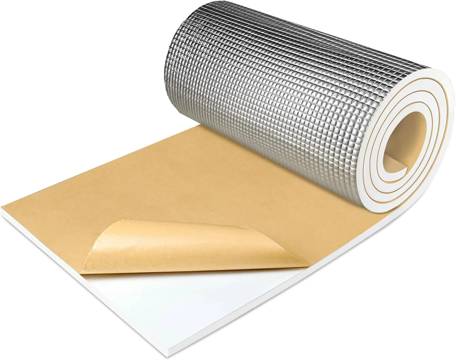 Espuma acústica autoadhesiva TroyStudio PEF 13" x 78" blanca con barrera térmica