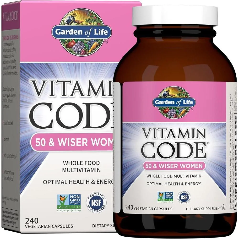 Multivitamínico Garden of Life Vitamin Code Women 50 & Wiser 240 cápsulas