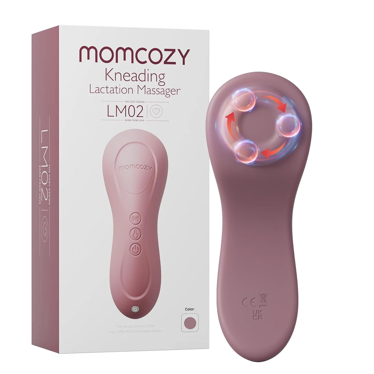 Momcozy Masajeador de Lactancia Rodante con Calor 3 en 1