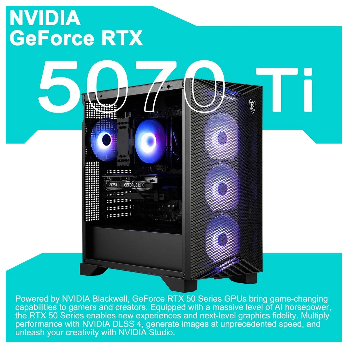 MSI Aegis R2 AI 2nd Gaming Desktop Intel 24-core Ultra 9, 64GB RAM, 4TB SSD, GeForce RTX 5070 Ti, 5Gb LAN, Wi-Fi 7