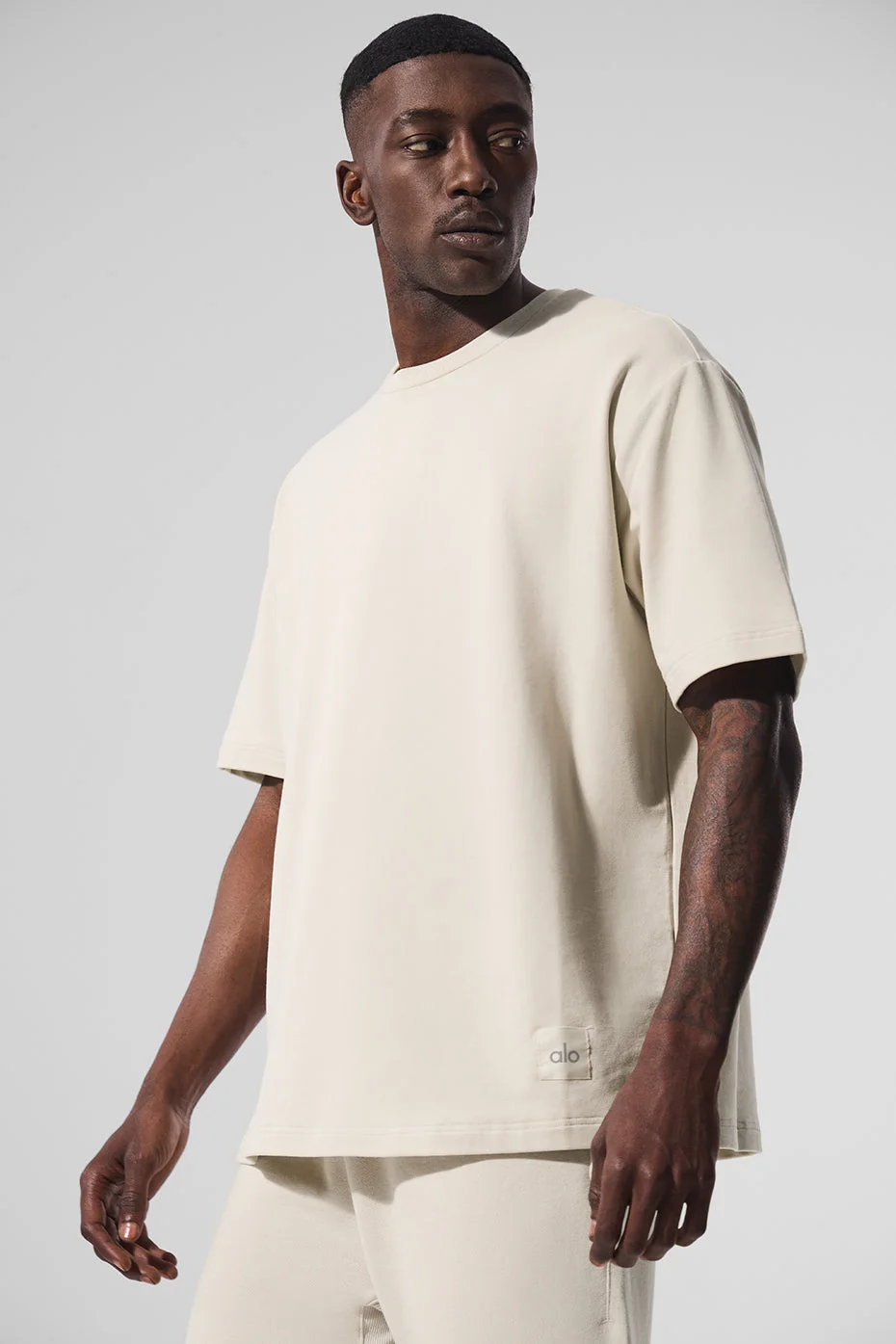 Alo Yoga Double Take Short Sleeve - Bone