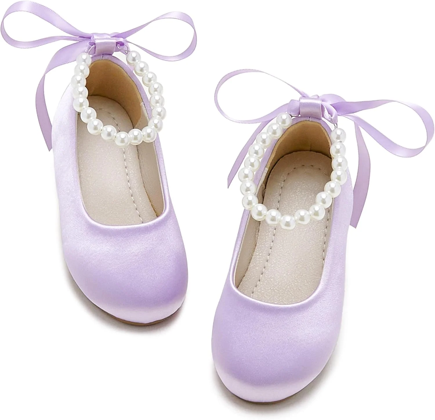 Zapatos de ballet Phiramin para niña con correa de perla