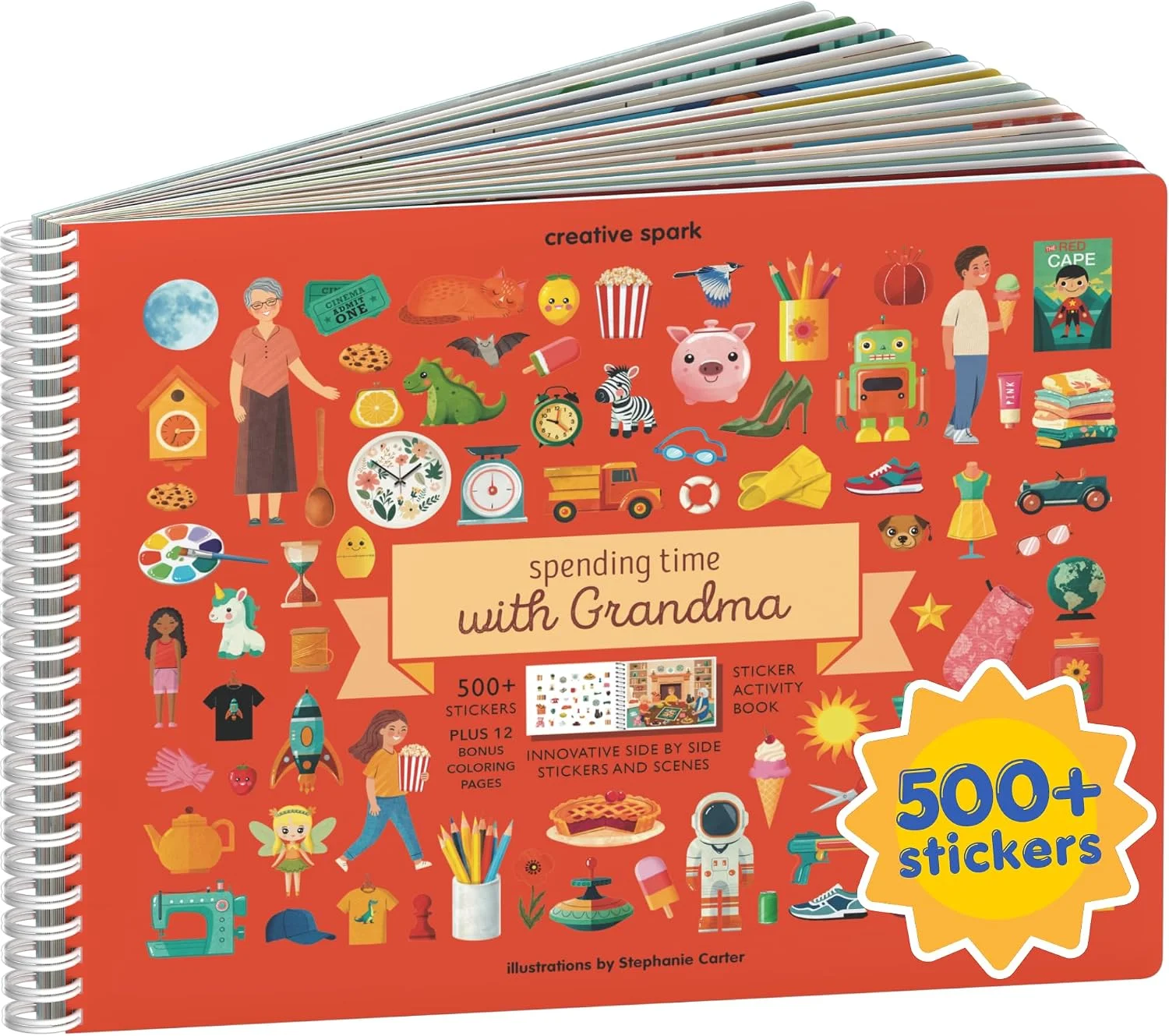 Libro de stickers y colorear Cupkin Spending Time with Grandma 500+ stickers