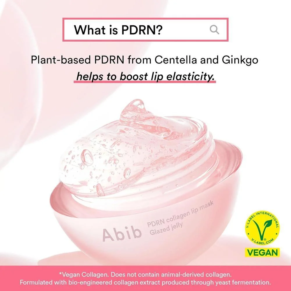 Abib PDRN Mascarilla Brillante para Labios, Bálsamo Nocturno Coreano, Hidratante Intensivo y Reparador para Labios Secos y Escamosos