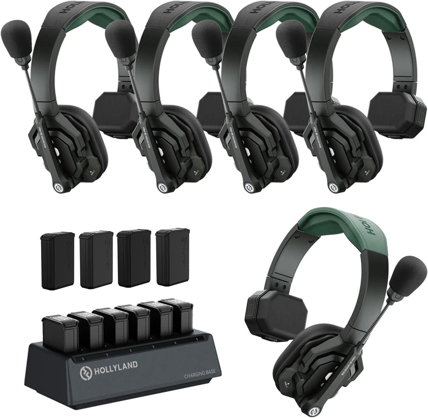 Micrófono inalámbrico Hollyland Solidcom SE PRO sistema intercom 5 usuarios 1.9GHz