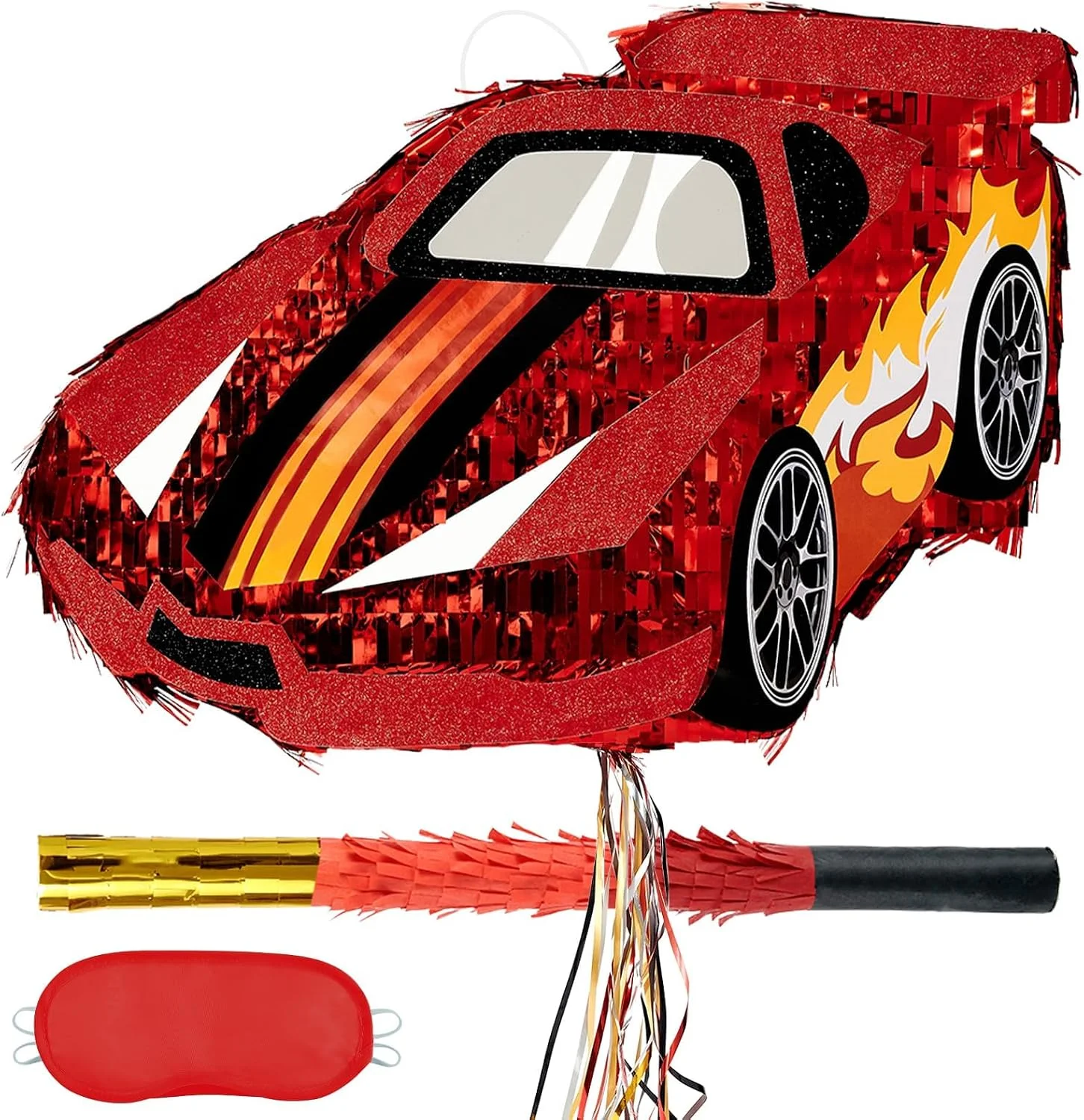Piñata Auto de Carrera Rojo Wernnsai para Fiesta Temática