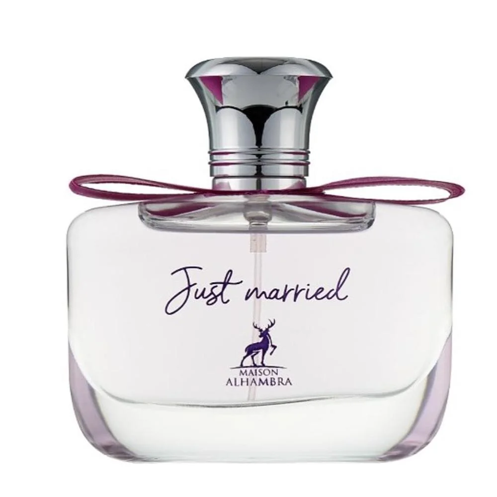 Lattafa Maison Alhambra Just Married, Eau de Parfum Spray con aroma floral amaderado para mujer