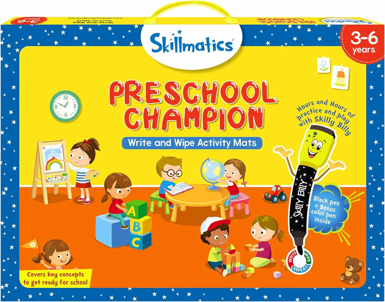Tapetes de Actividades Reutilizables Skillmatics Preschool Champion