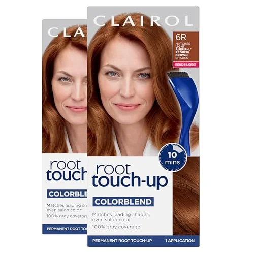 Clairol Root Touch Up Permanent Hair Dye, 6R Light Auburn/Reddish Brown,2Pk
