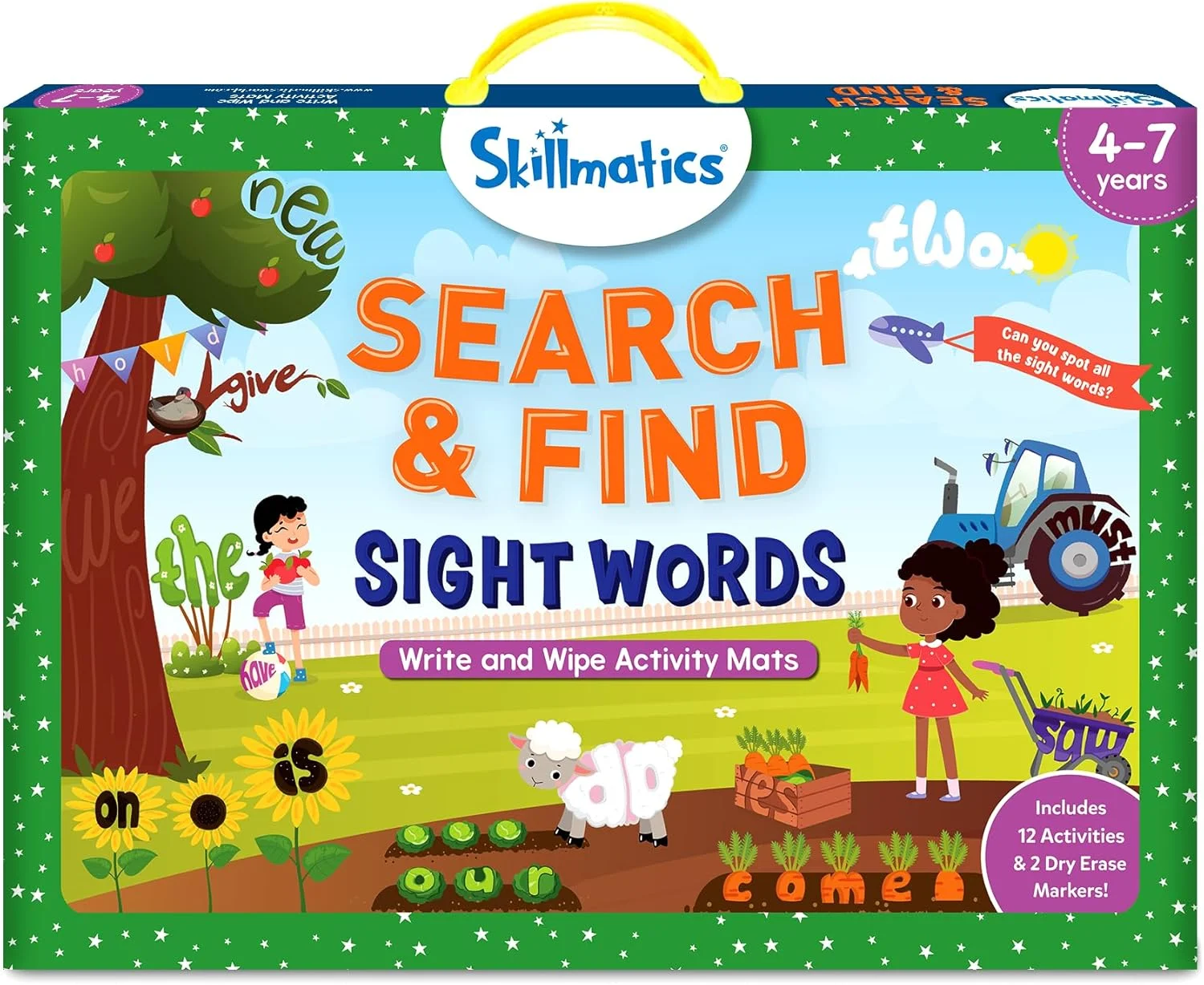 Tapetes de Actividades Reutilizables Skillmatics Search and Find Sight Words
