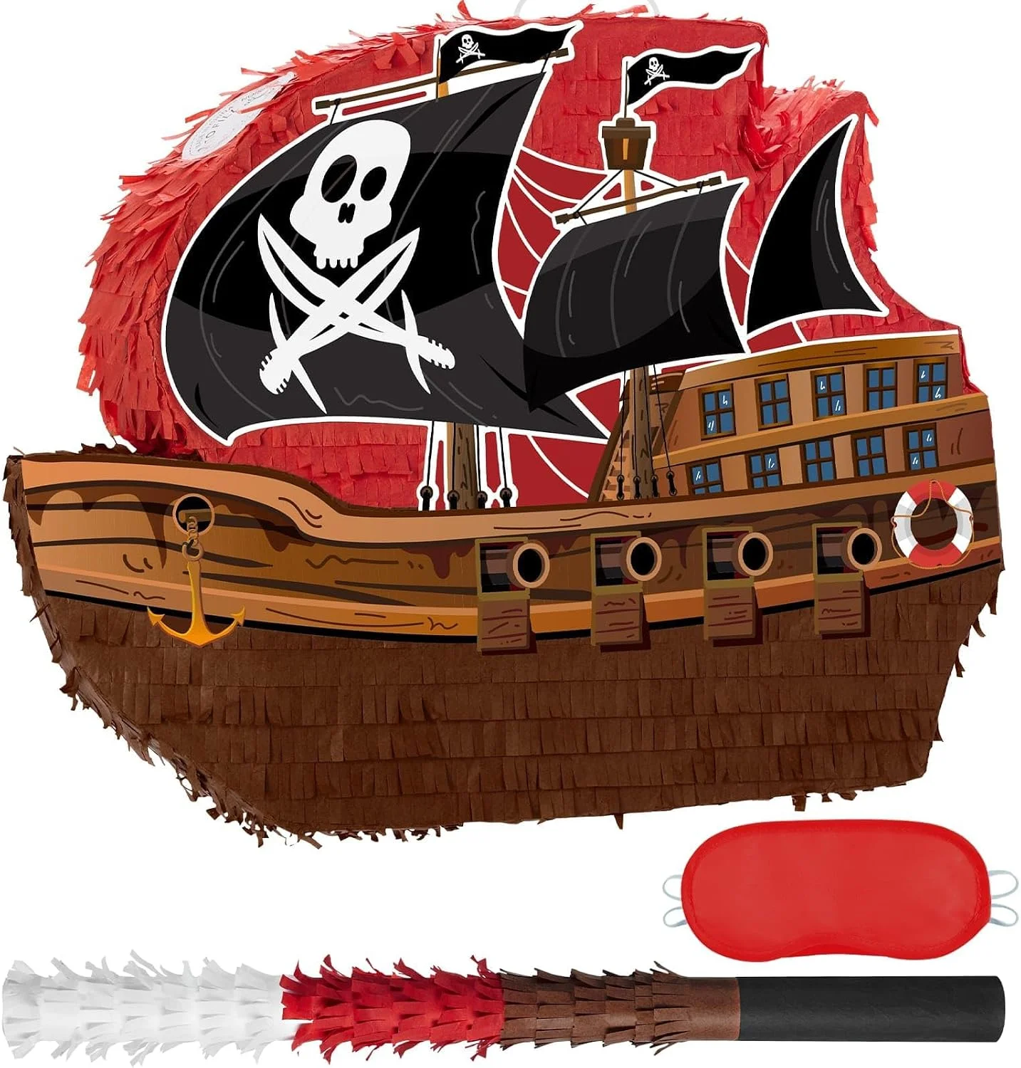 Piñata Barco Pirata Wernnsai para Fiestas Temáticas
