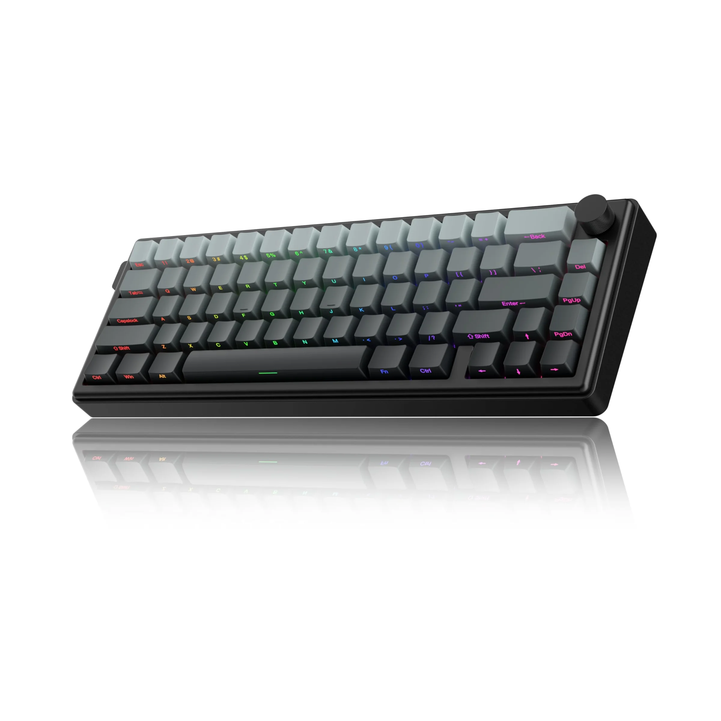 Teclado mecánico inalámbrico 65% Zhouwang aluminio blanco con conexión Bluetooth