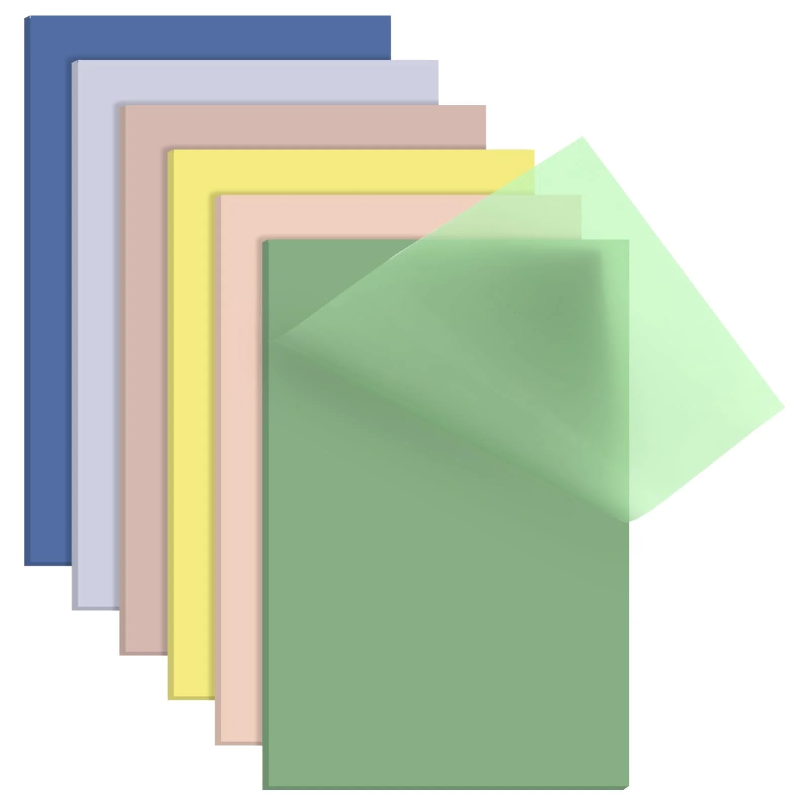 Notas adhesivas transparentes Yinder 4 x 6 pulgadas 180 hojas multicolor