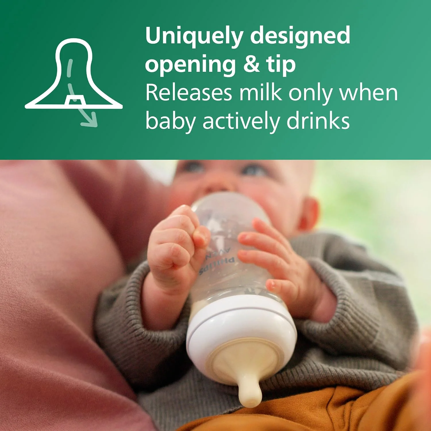 Philips Avent Natural Biberón de Vidrio 8 oz Flujo Medio Sin BPA
