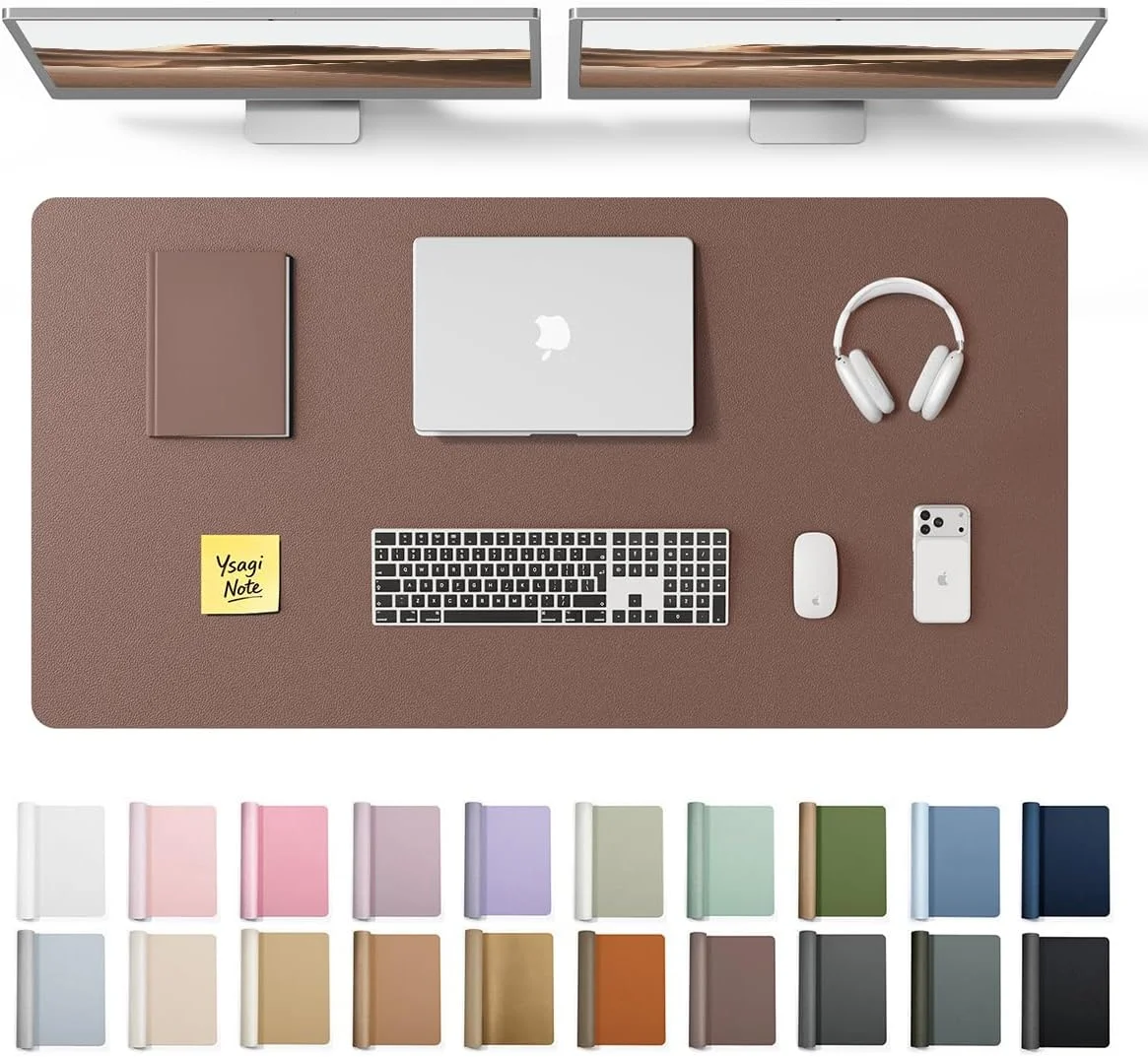 Mouse pad Ysagi Leather Desk Protector grande 120 x 60 cm chocolate