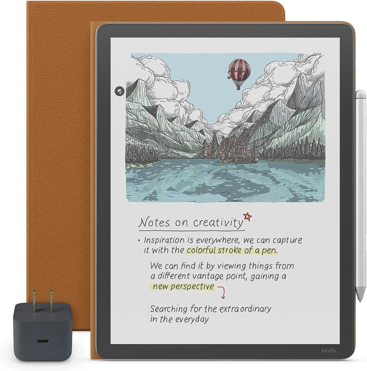 Amazon Kindle Scribe Colorsoft Essentials Bundle - Fig (morado) (Lápiz Premium + Folio)