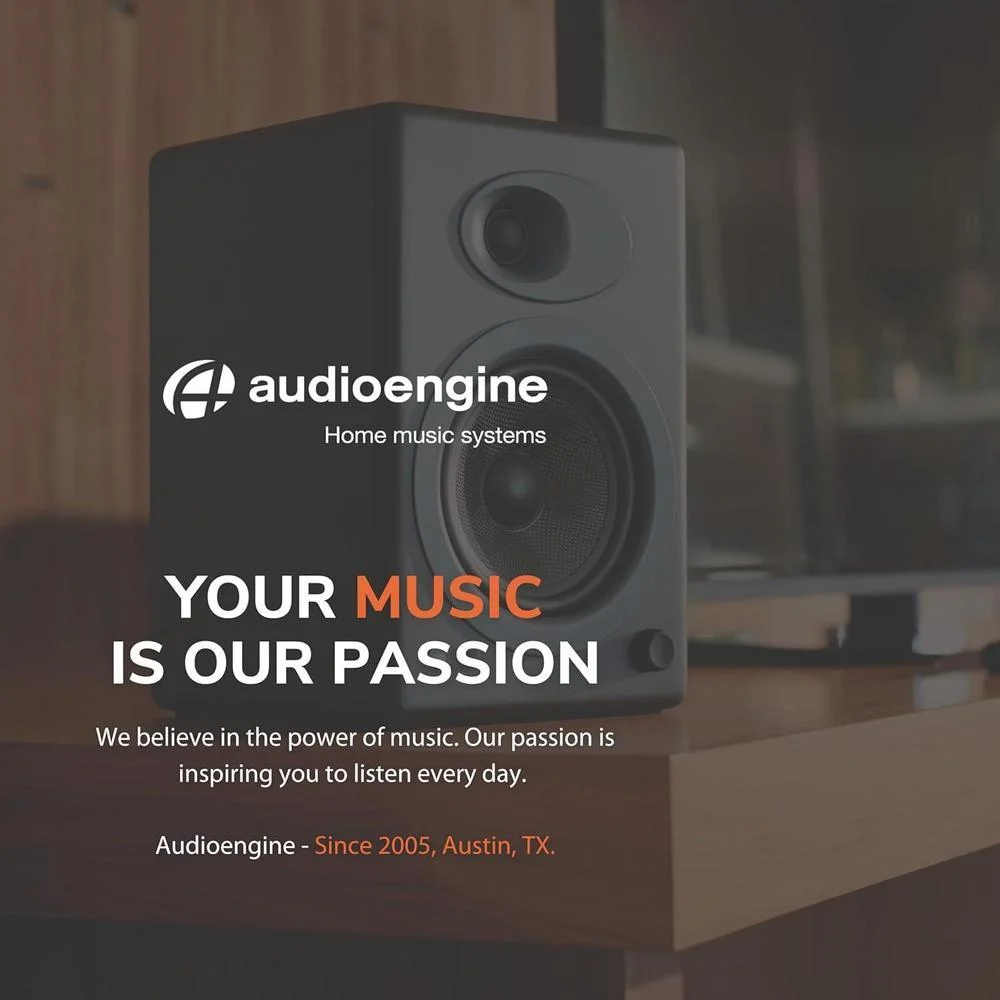 Bocinas de Estantería Audioengine A5+ Potenciadas con Alta Fidelidad, para Música, Juegos, Tornamesas y Cine en Casa