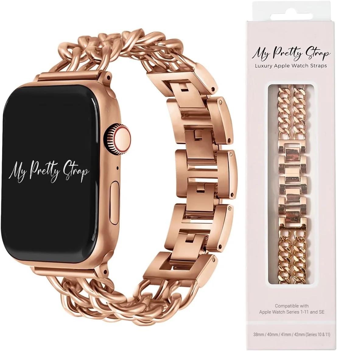 Correa para Apple Watch acero inoxidable ajustable compatible 38-49mm