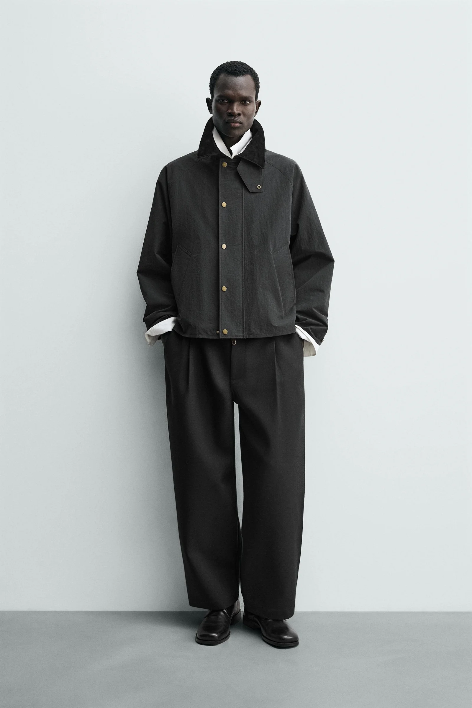Cazadora Técnica Cuello Combinado Zara