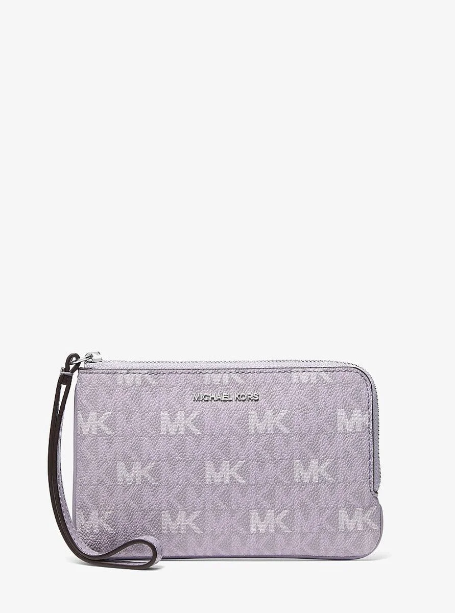 Michael Kors Jet Set Travel Small Signature Logo Wristlet LILAC