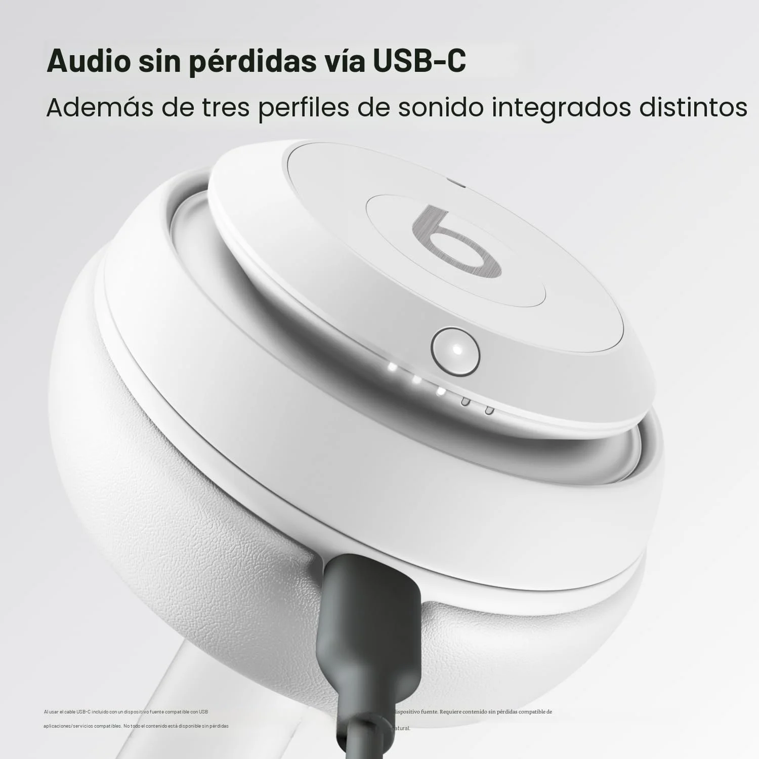 Beats Studio Pro - Mate blanco — Audífonos over-ear premium con ANC, hasta 40h