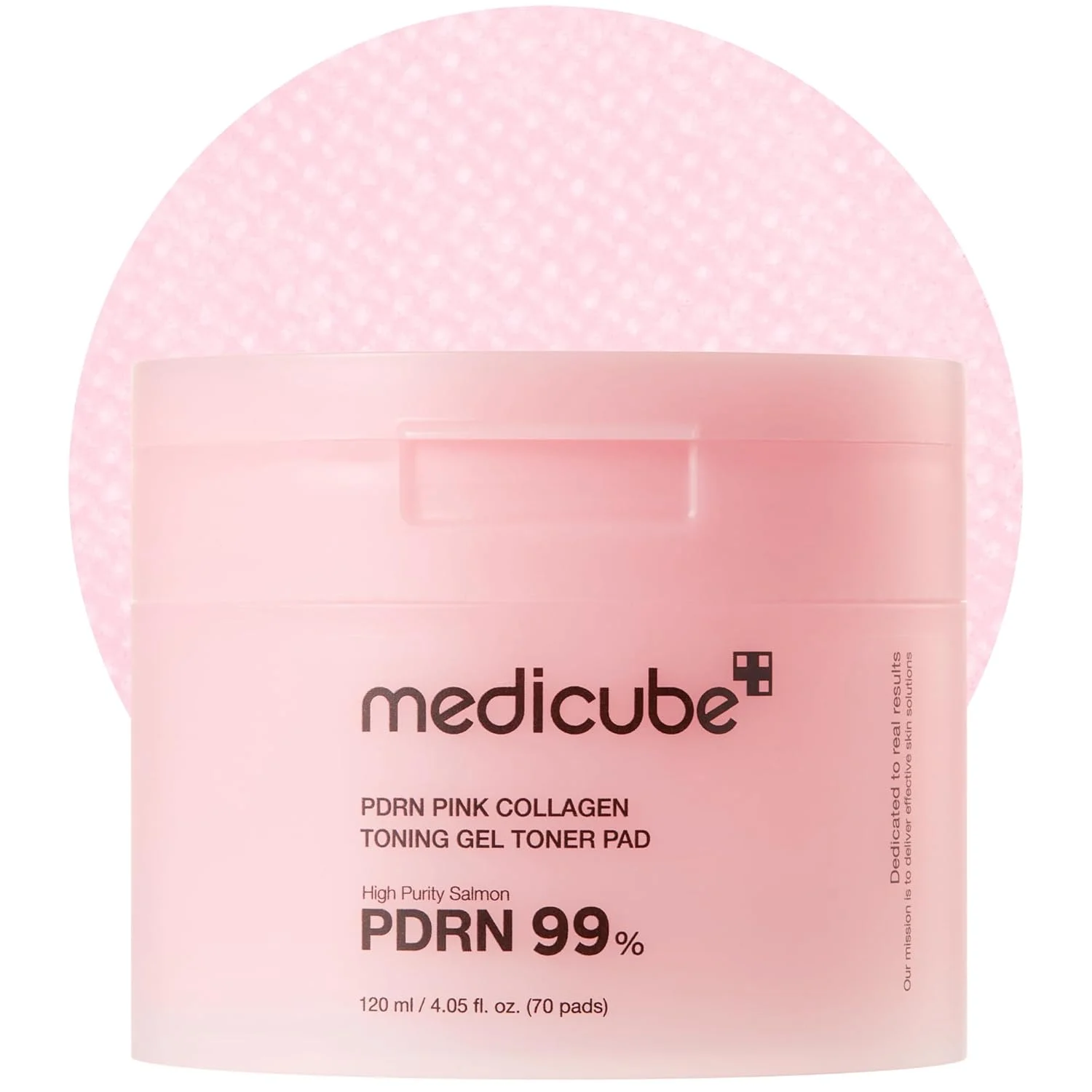 Tónico en Discos Medicube Salmon DNA PDRN Colágeno Rosa Calmante