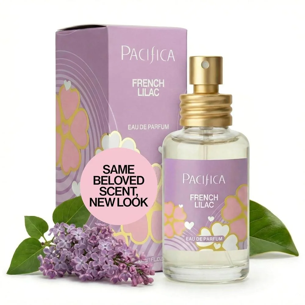 Perfume en aerosol floral vegano de Pacifica con aroma a lila francesa y magnolia, fragancia de larga duración para mujeres