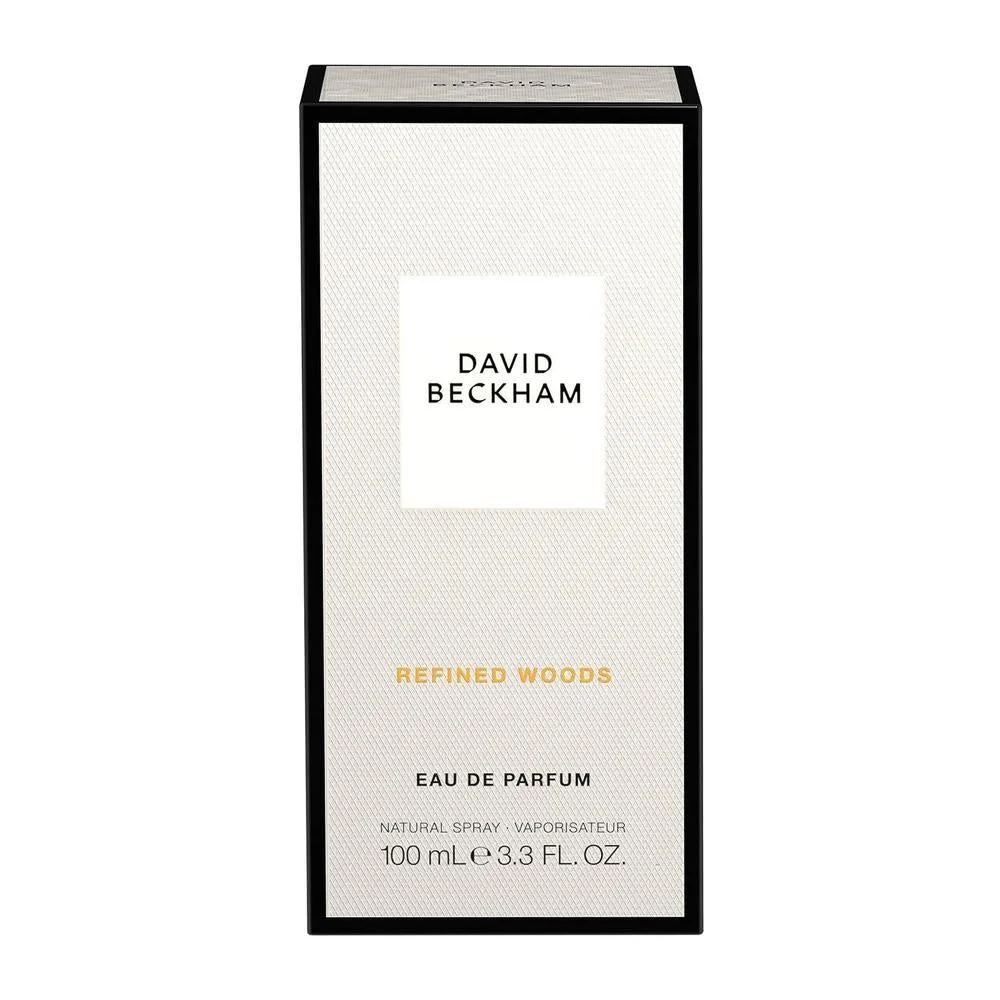 Eau de Parfum David Beckham Refined Woods, notas amaderadas y especiadas de cardamomo, lavanda y cedro