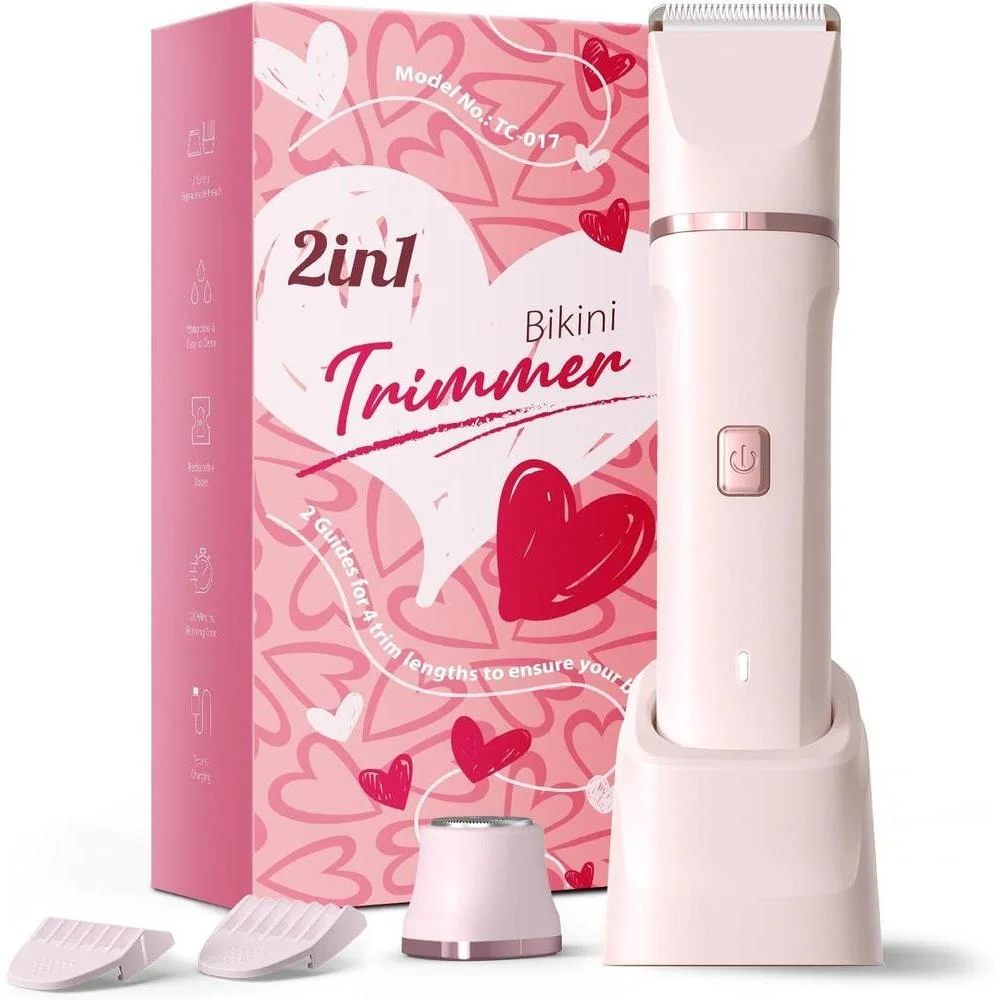 Risina 2-in-1 Bikini Trimmer for Women, Electric Razors for Women, Gifts