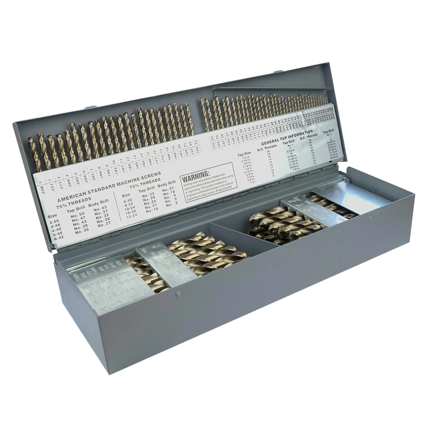 Sabre Tools 115-Piece Cobalt Drill Bit Set – Drill Bits for Metal, M35 Cobalt Metal Drill Bit Set, Split Point Cobalt Drill Bits, Heavy-Duty Drill Bits for Steel, Hard Metal, Cast Iron (Cobalt 115pcs)