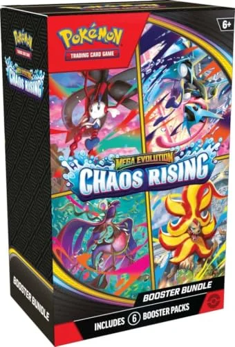 Juego de cartas Pokémon TCG Mega Evolution Chaos Rising Booster Bundle 6 packs