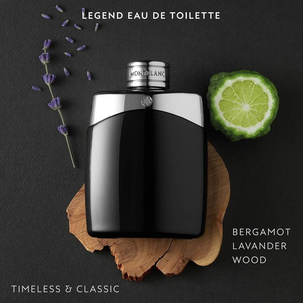 MONTBLANC Legend Eau de Toilette, fragancia duradera con notas de bergamota, jazmín y sándalo, fresca y fougère